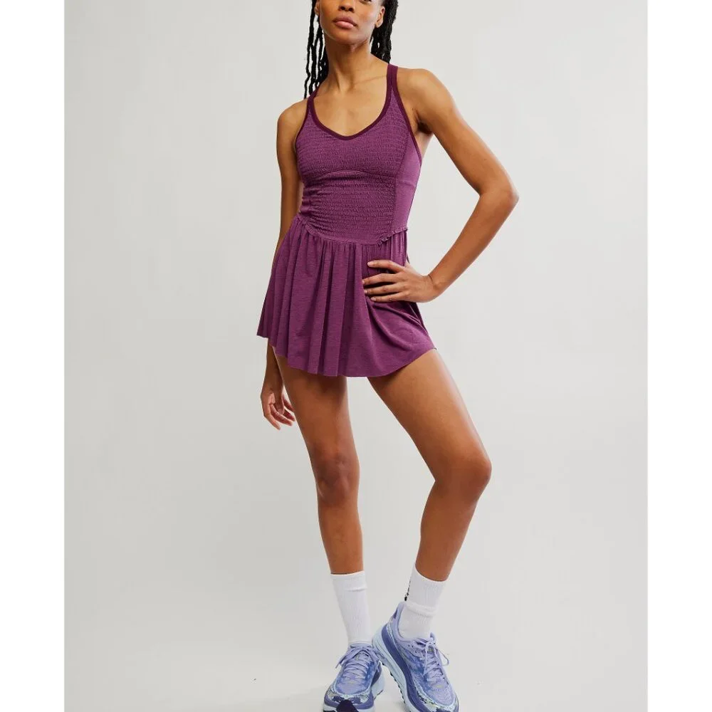 🎉LAST CHANCE🎉 FP MOVEMENT Smockin Hot Dress / Black Cherry - Picture 4 of 8